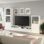 Bestå Tv Storage Combination/Glass Doors, White/Lappviken White regarding Wohnwand Ikea