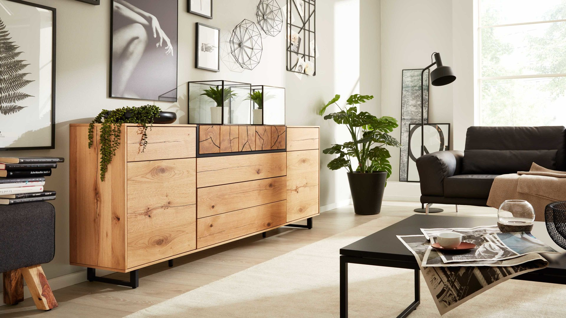 Interliving Wohnzimmer Serie 2106 – Sideboard 620810, Raucheiche in Wohnzimmer Sideboard