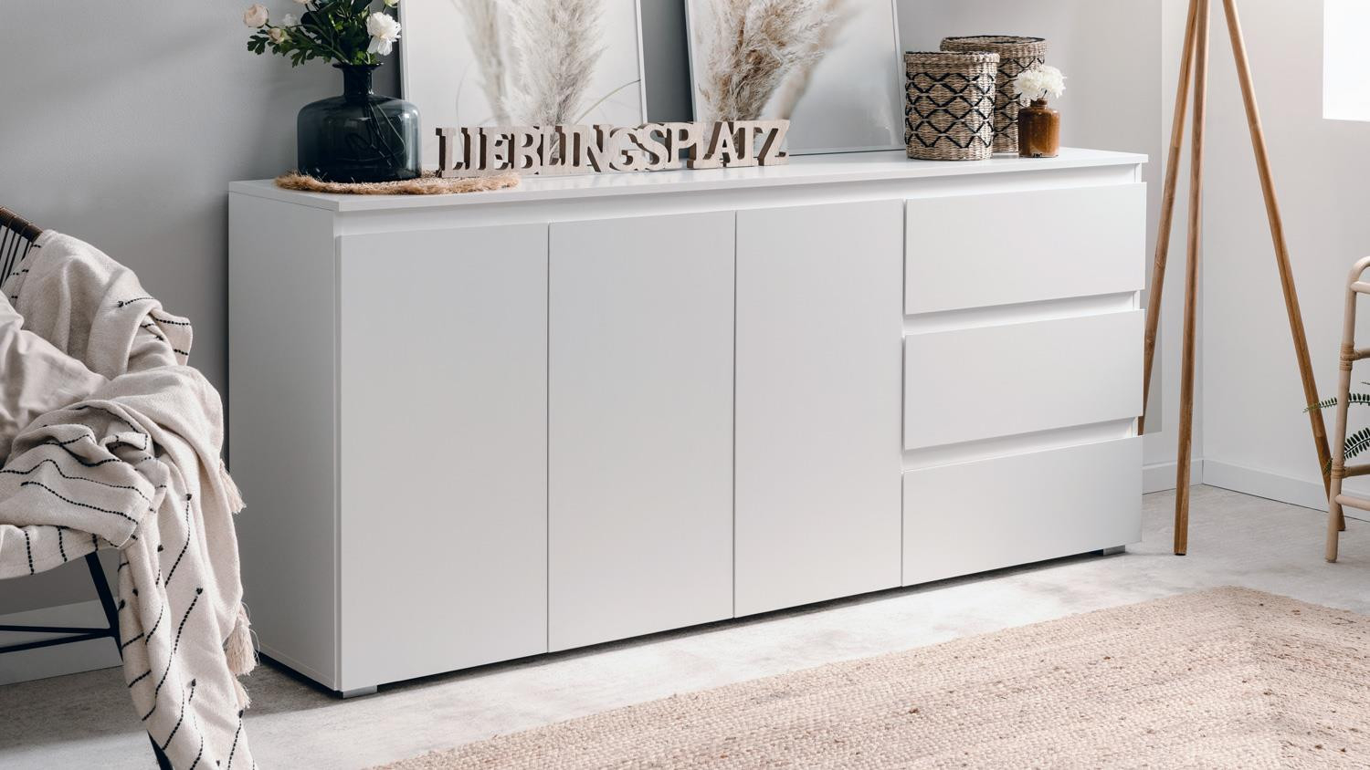 Sideboard Blanc Kommode Schrank Mdf Weiß Mit Melamin with Sideboard Kommode